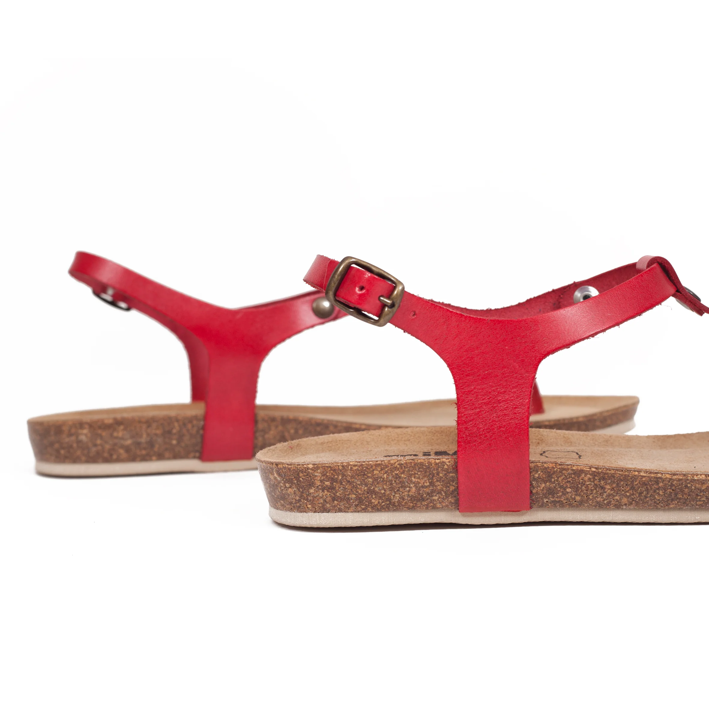Sandalias planas dedo BIO CONFORT Rojo -Special Price- - Image 4