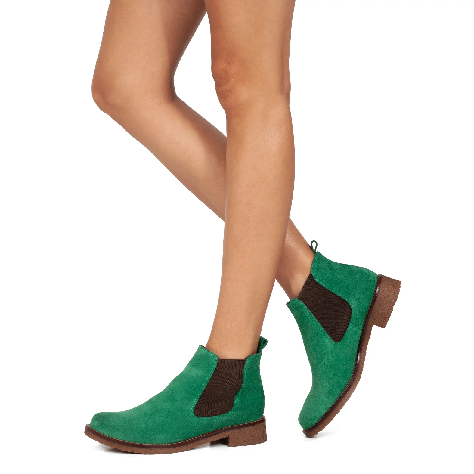 CHELSEA - Botines mujer chelsea de piel VERDE - Image 2