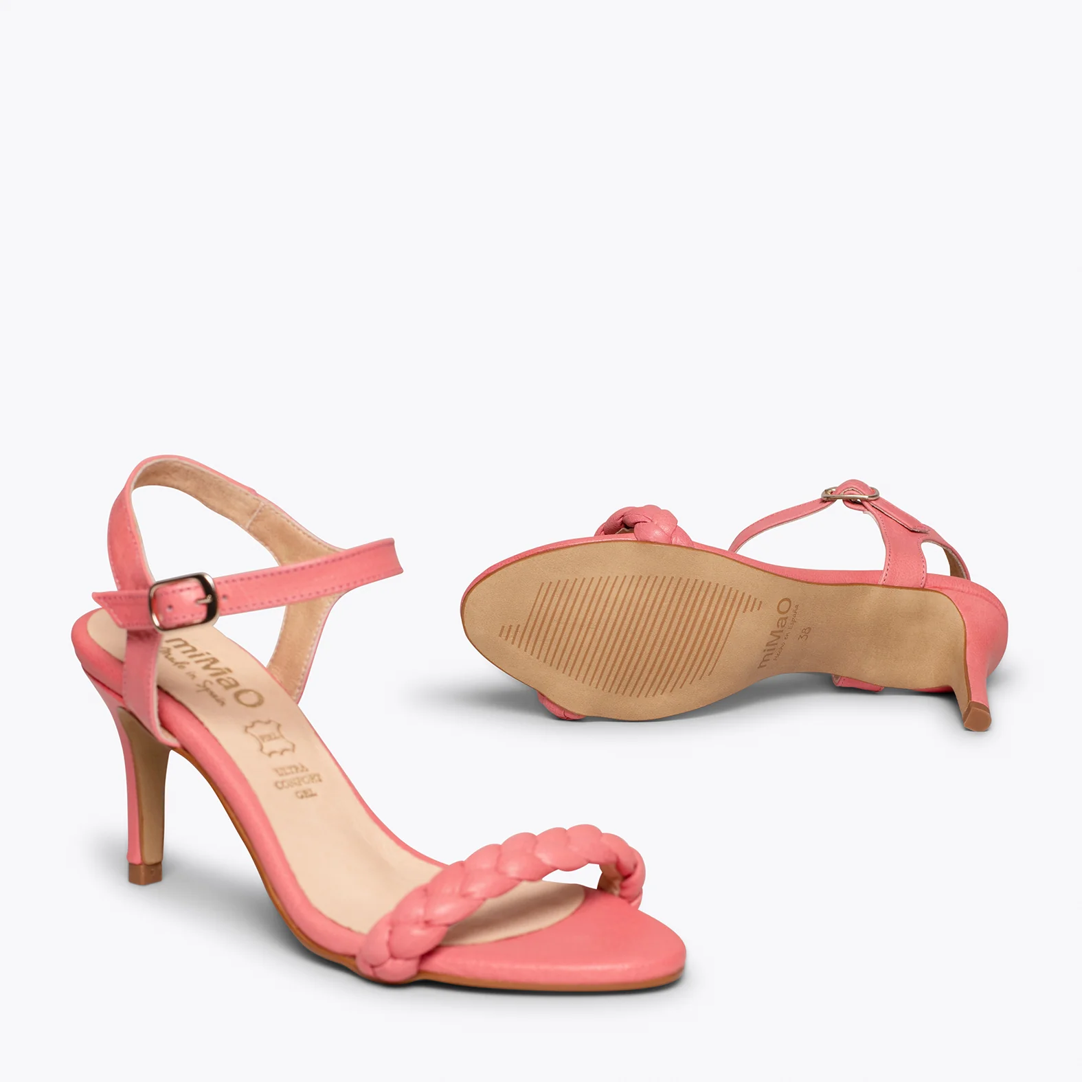 SUNSET Sandalias ROSAS de tacón de aguja elegantes - Image 4