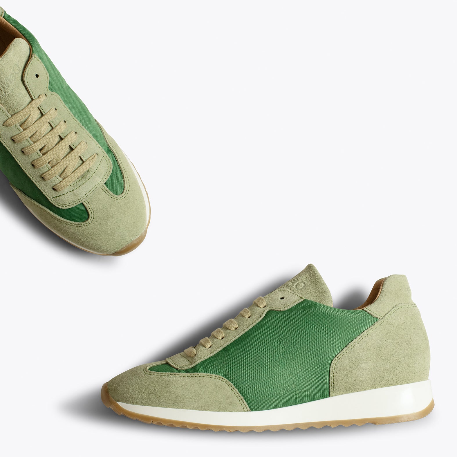 CASUAL – Deportiva de piel VERDE con nylon – Memory Absorber Foam - Image 6