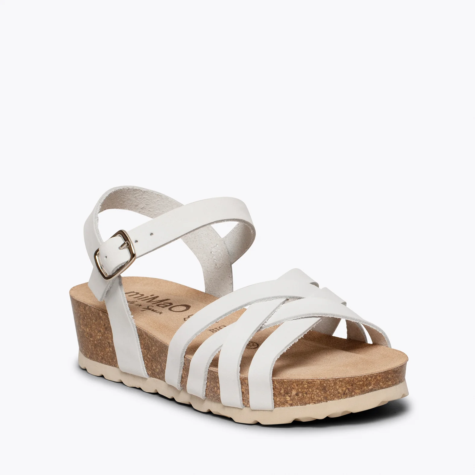 PRINCESA Sandalias para niñas con cuña BLANCAS Bio - Image 2