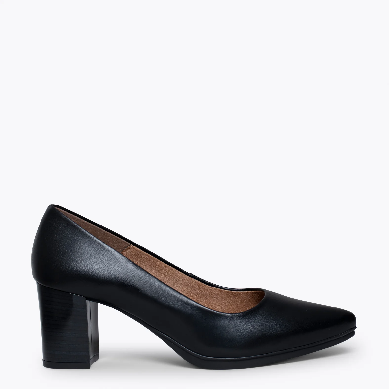 URBAN S SALON - Zapatos NEGROS con tacón madera