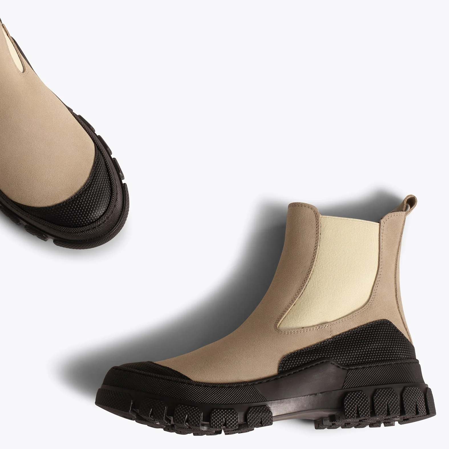 BROOKLYN - Botines track BEIGE con puntera de goma - Image 5