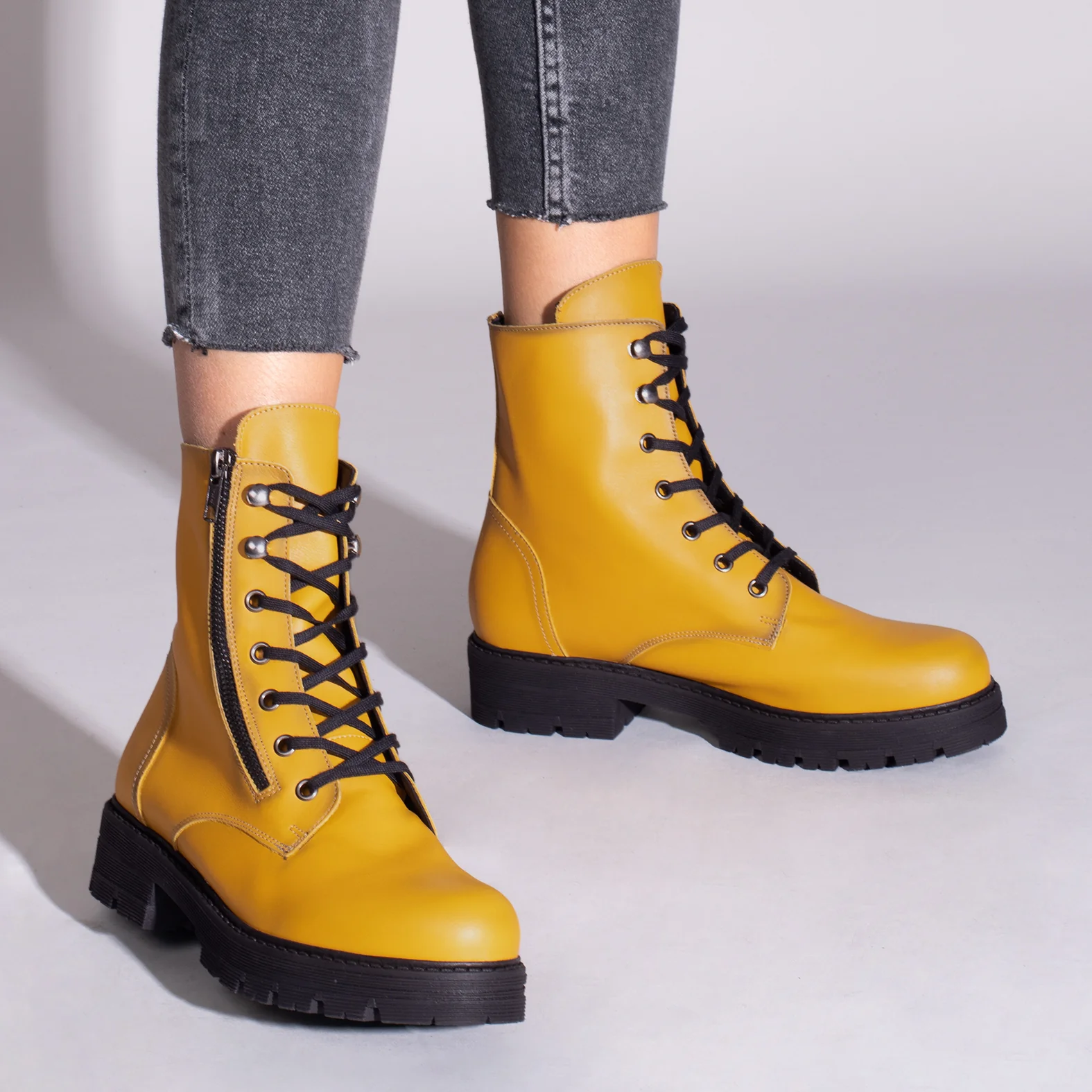 MILITAR - Botas militares de mujer AMARILLO - Image 6