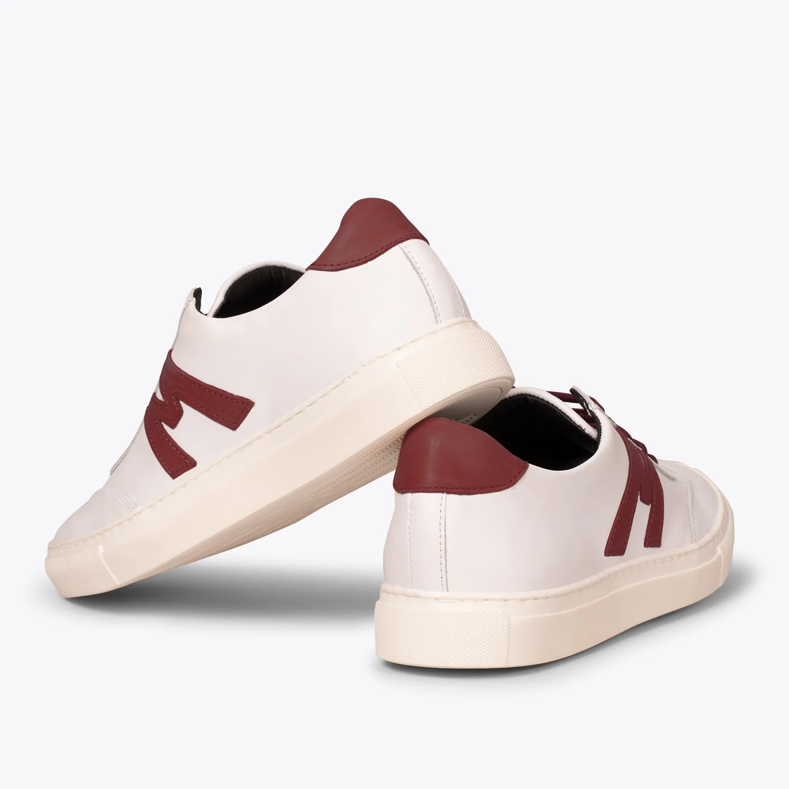 MÓNACO Zapatillas casual de hombre con logo en BURDEOS - Image 3