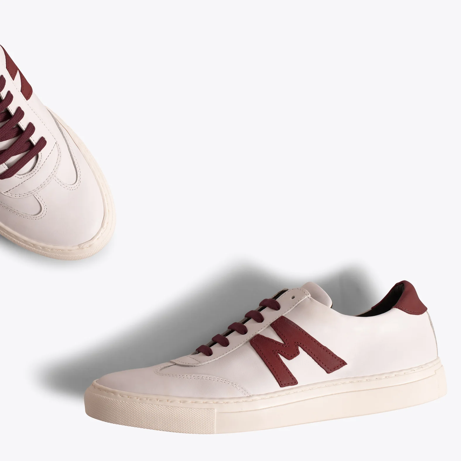 MÓNACO Zapatillas casual de hombre con logo en BURDEOS - Image 5
