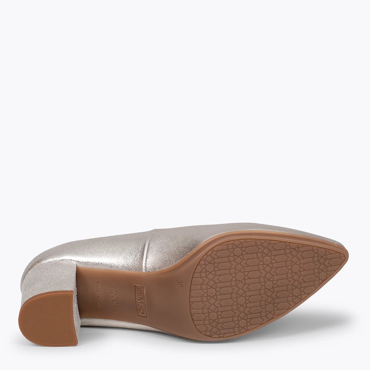 URBAN S SPLASH - Zapatos de piel metalizada PLATA - Image 5