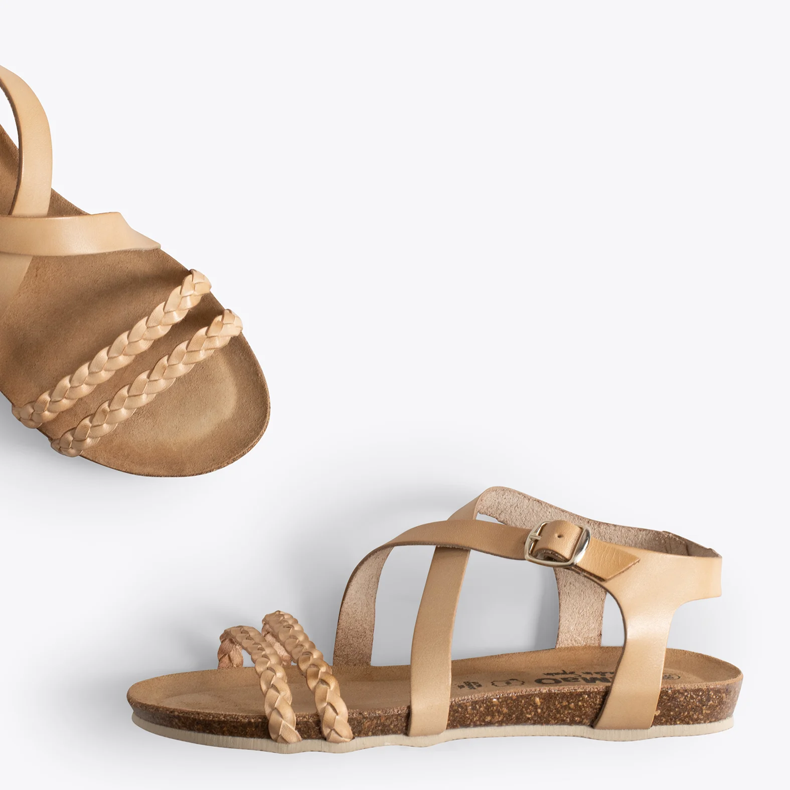 INDIE - Sandalias de tiras cruzadas BEIGE BIO - Image 3