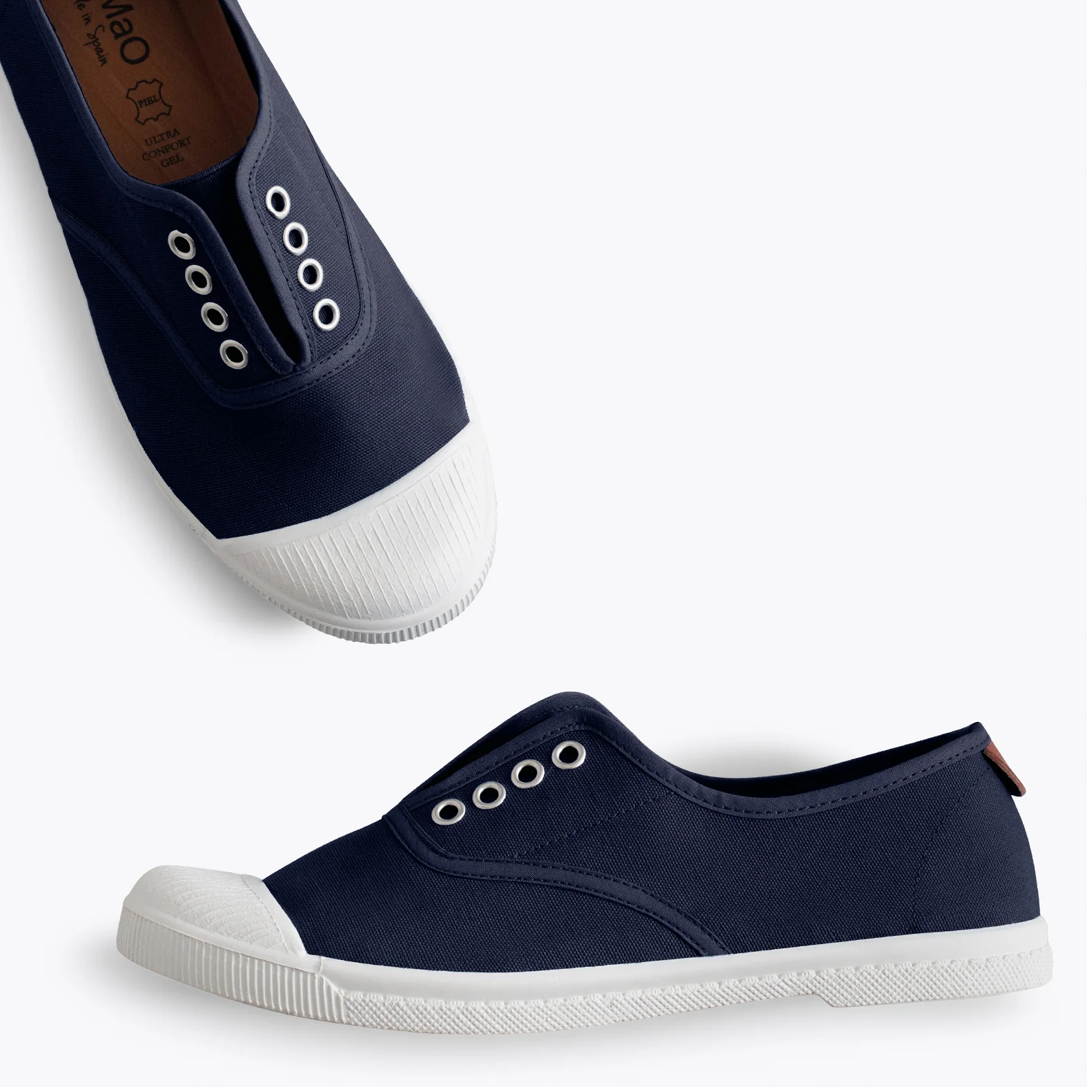 WAY - Zapatillas sin cordones de lona MARINO - Image 3
