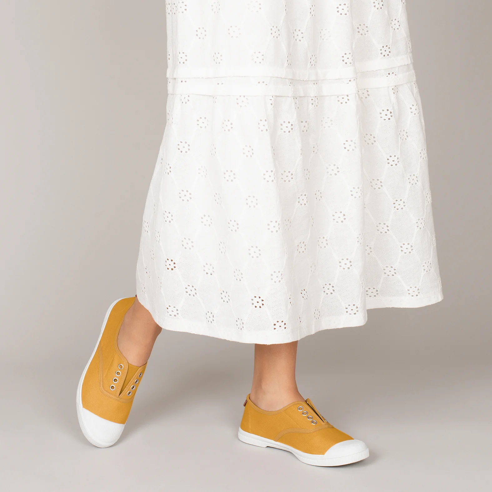 WAY - Zapatillas sin cordones de lona MOSTAZA - Image 6