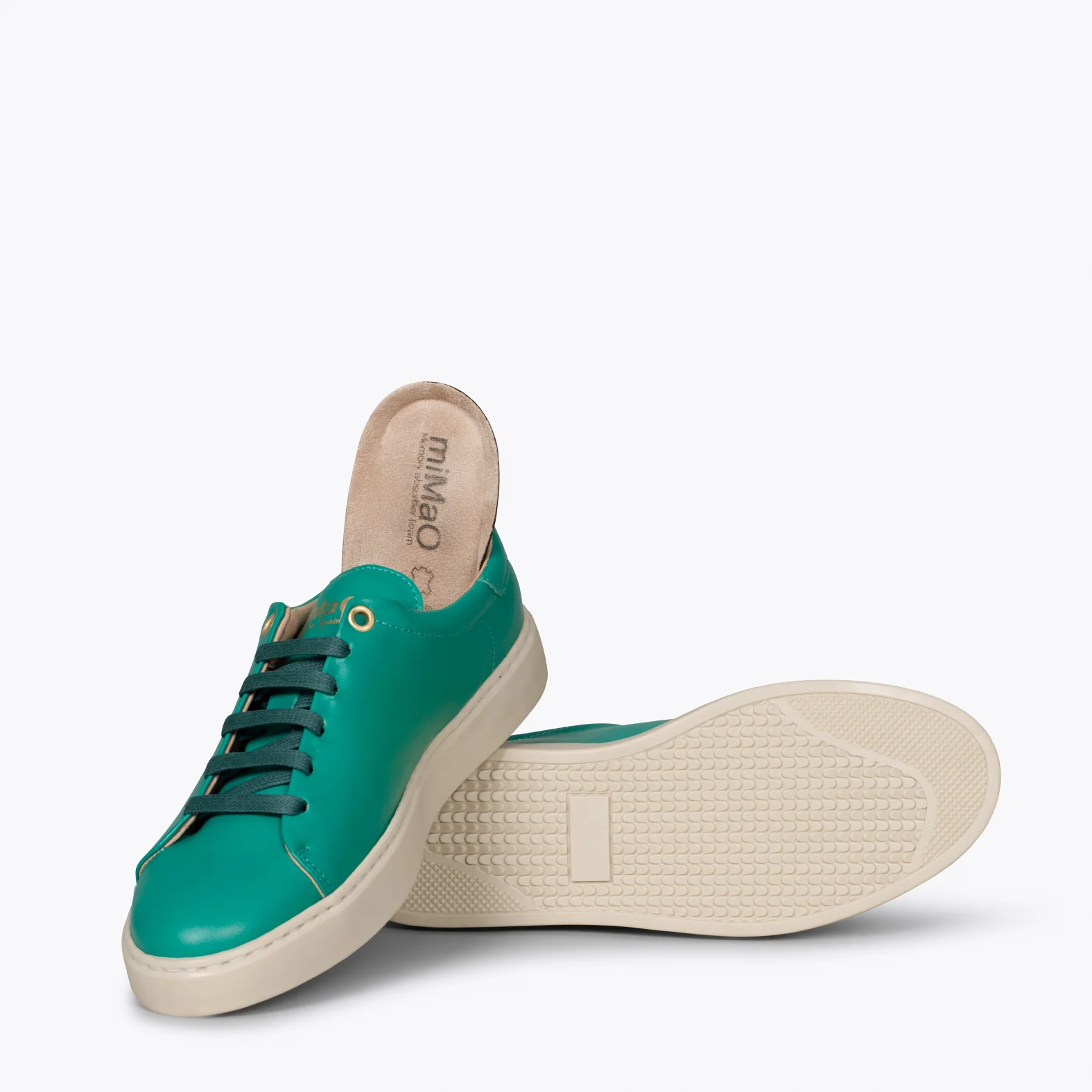 SKATE - Zapatillas VERDE casual de piel - Image 5