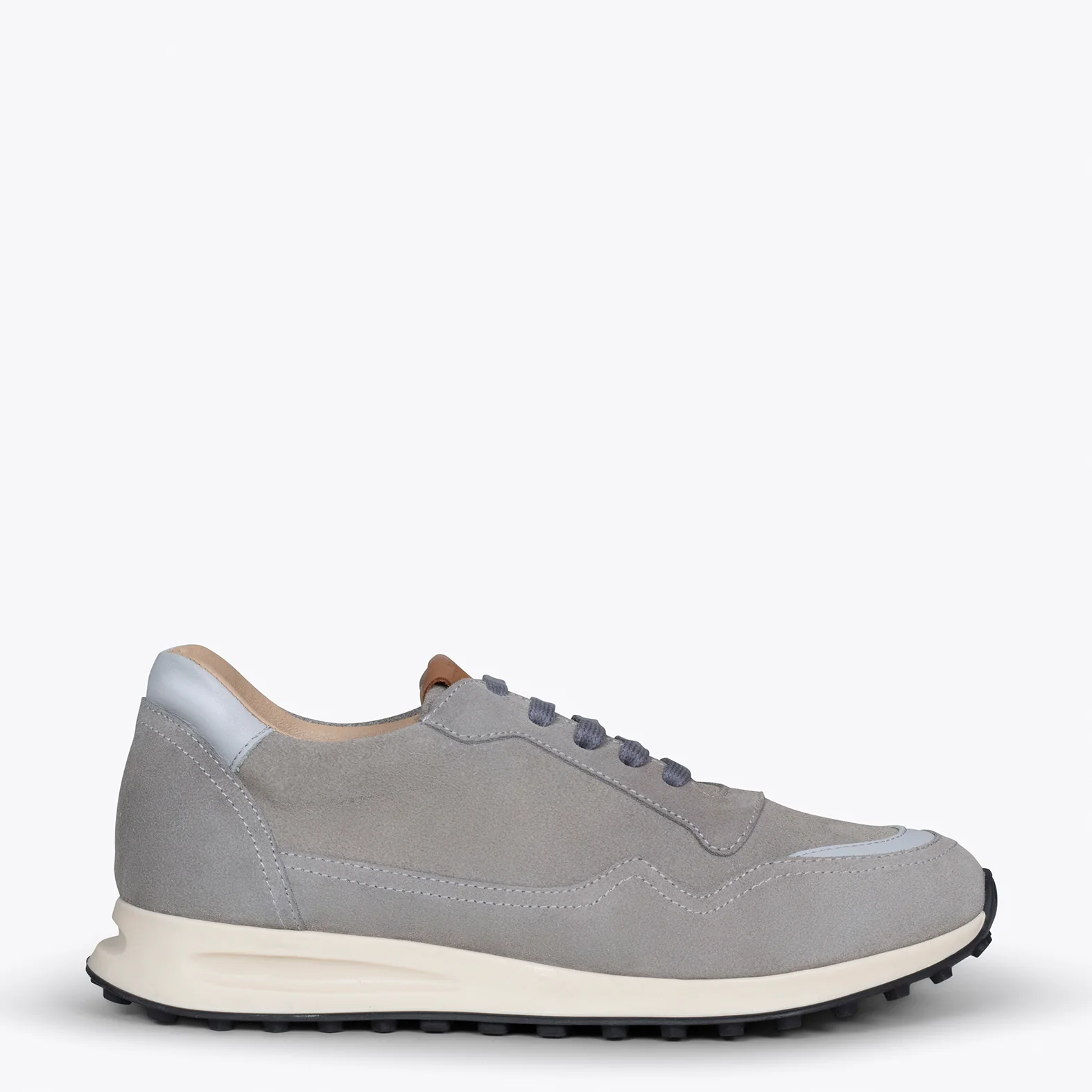 BOSTON - Zapatillas de piel para hombre GRIS