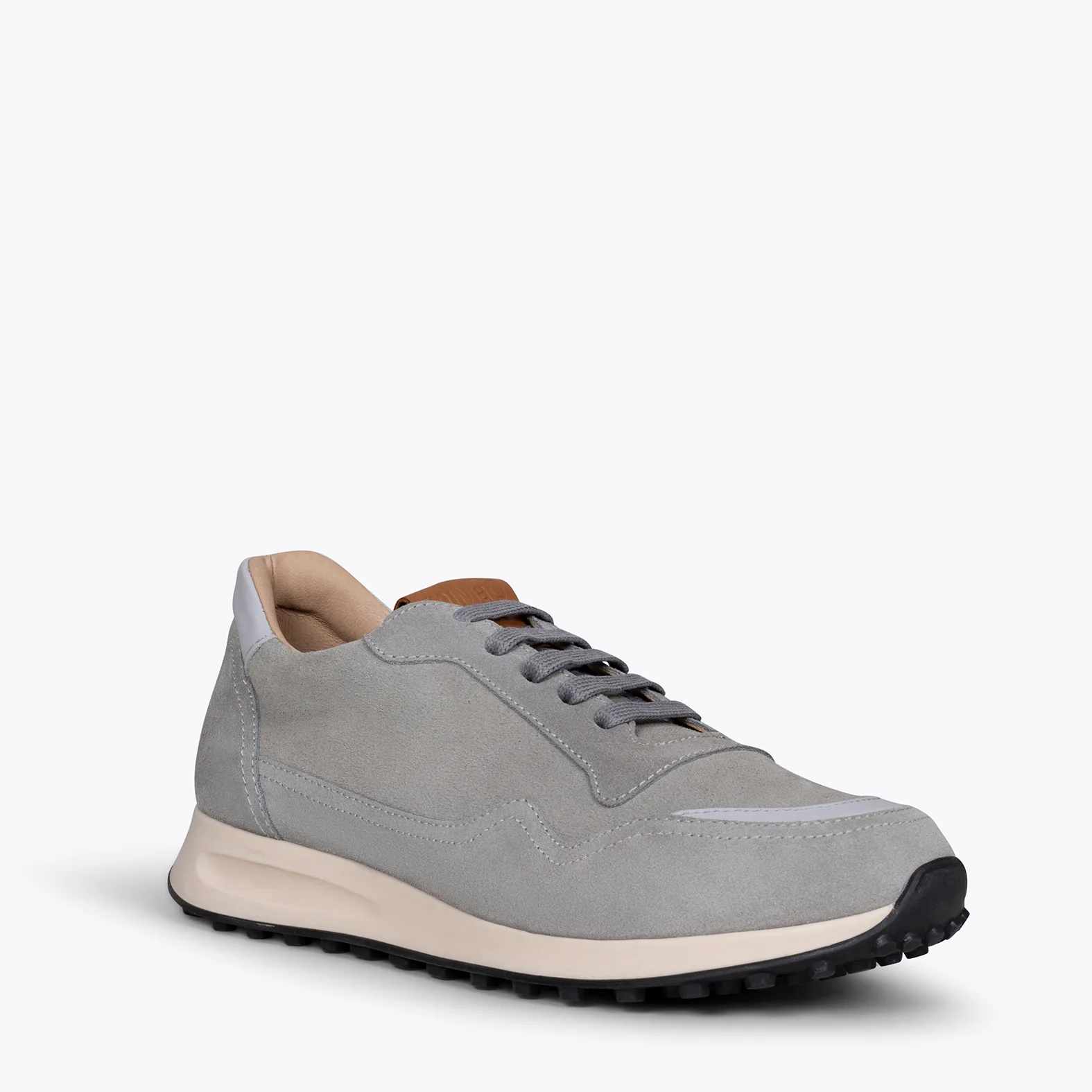 BOSTON - Zapatillas de piel para hombre GRIS - Image 2