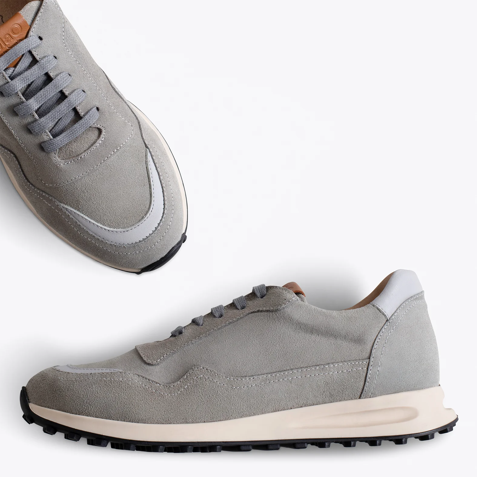 BOSTON - Zapatillas de piel para hombre GRIS - Image 3