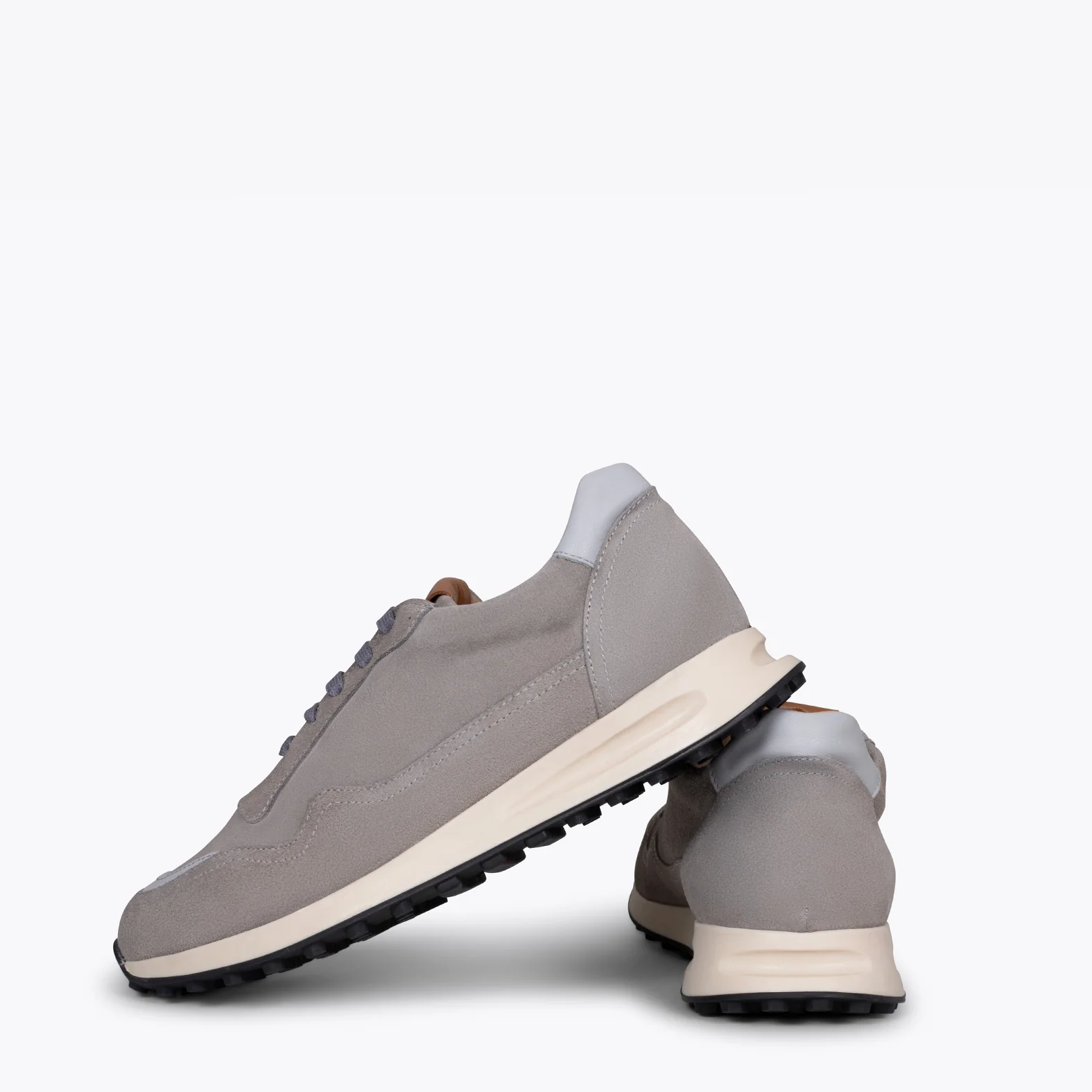 BOSTON - Zapatillas de piel para hombre GRIS - Image 4