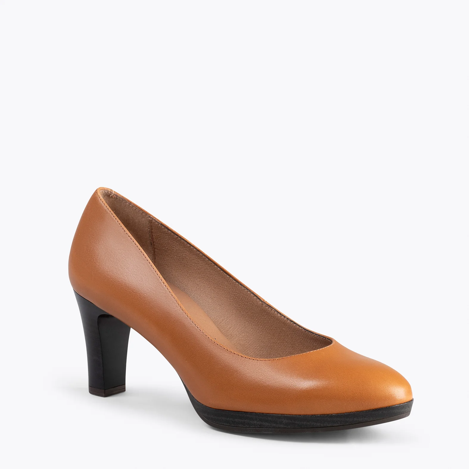 AZAFATA - Zapatos con tacón y plataforma CAMEL - Image 2