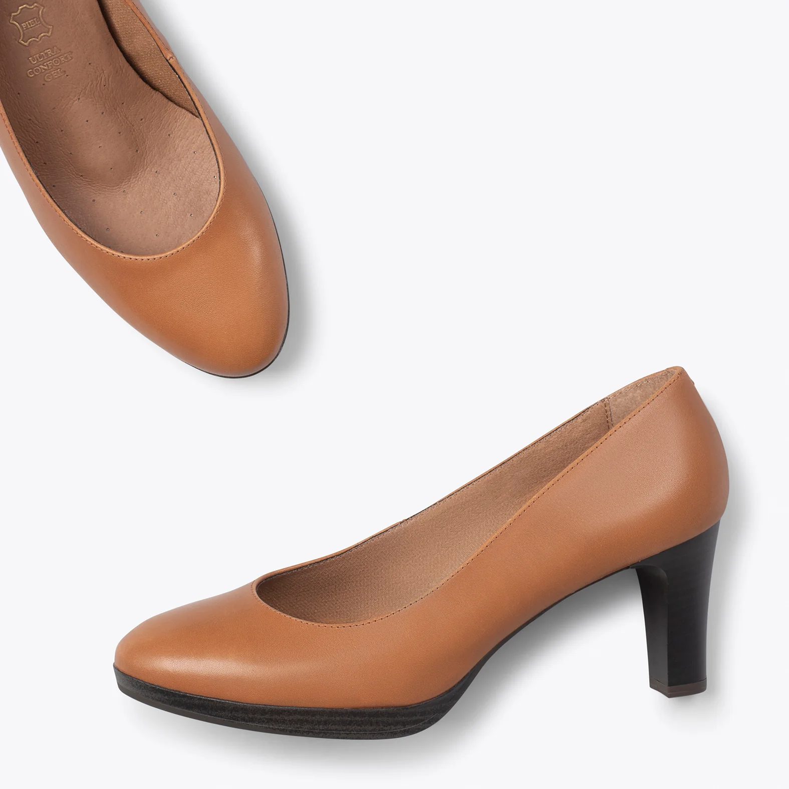 AZAFATA - Zapatos con tacón y plataforma MARRÓN - Image 4