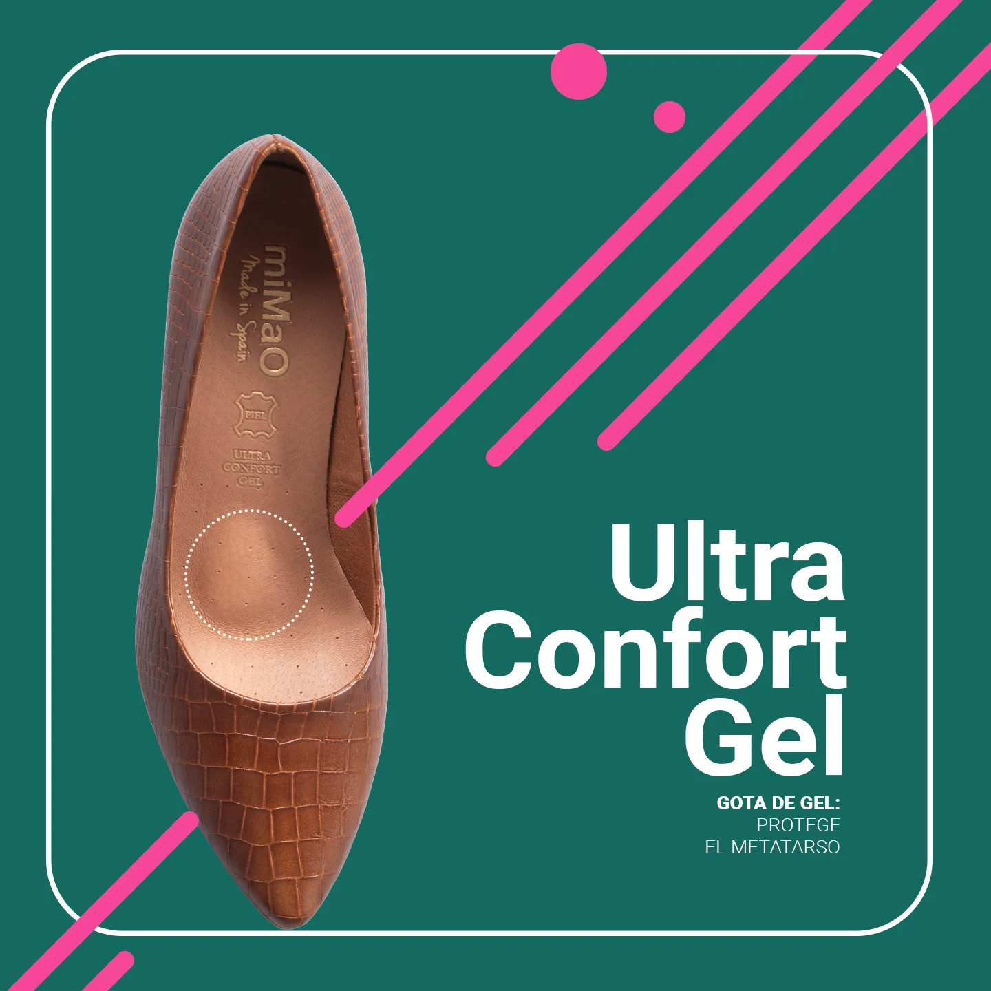 URBAN S COCO – Zapatos de tacón con textura de cocodrilo MARRÓN - Image 7