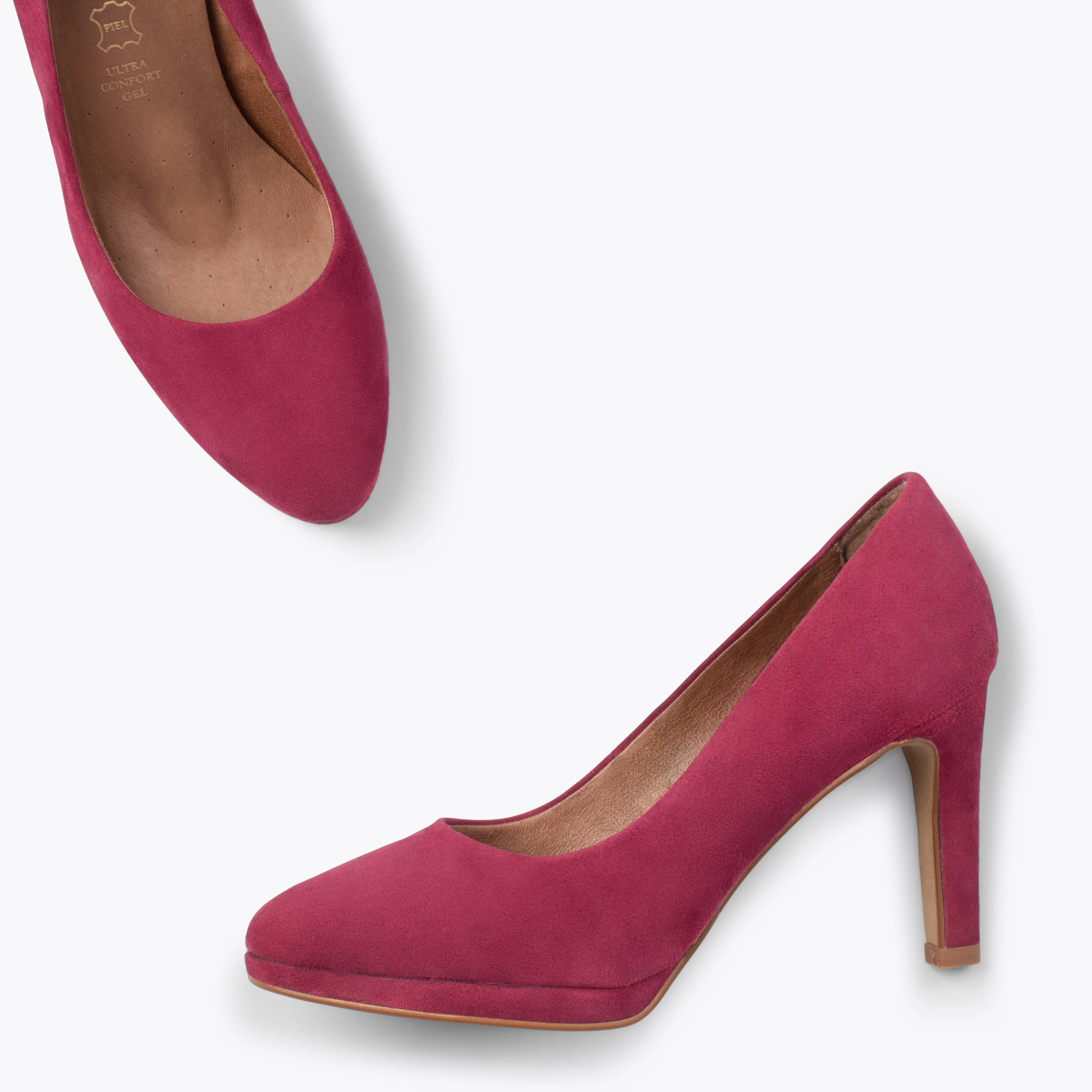 PLATAFORMA - Zapatos de tacón alto y plataforma GRANATE - Image 3