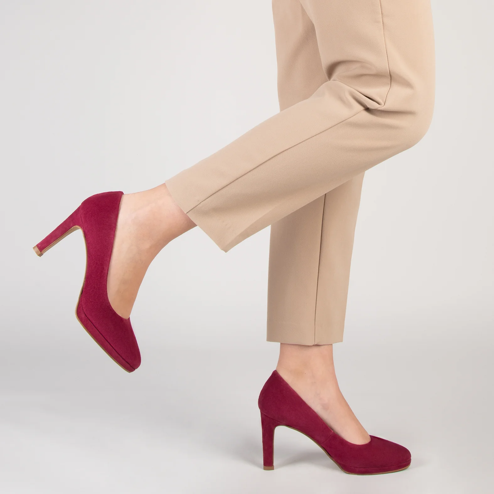 PLATAFORMA - Zapatos de tacón alto y plataforma GRANATE - Image 6