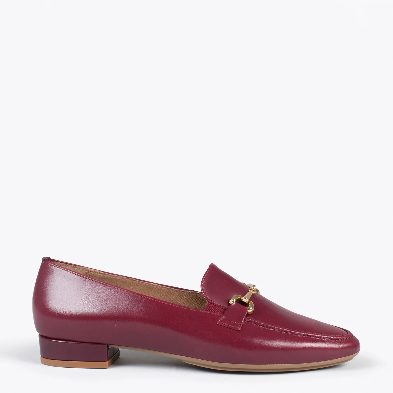 STYLE - Mocasines con detalle metalizado BURDEOS