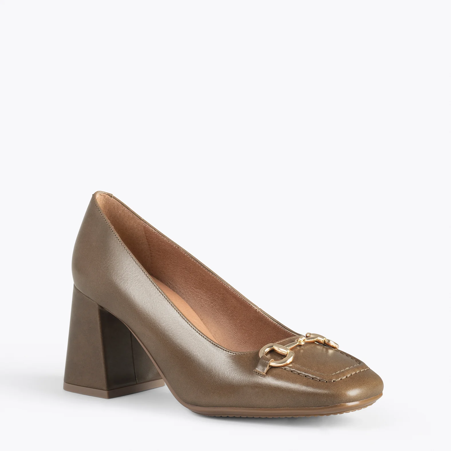MÍA – Zapatos con tacón bloque TAUPE - Image 2