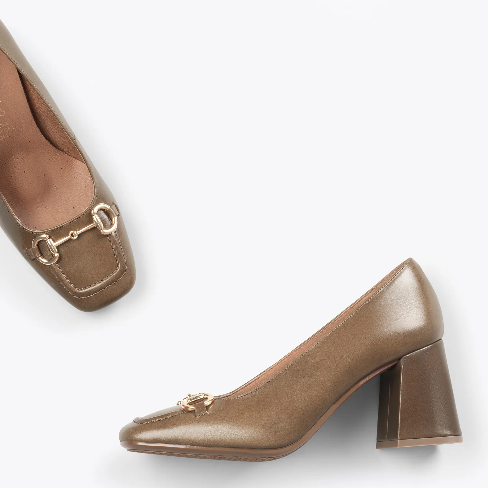 MÍA – Zapatos con tacón bloque TAUPE - Image 3
