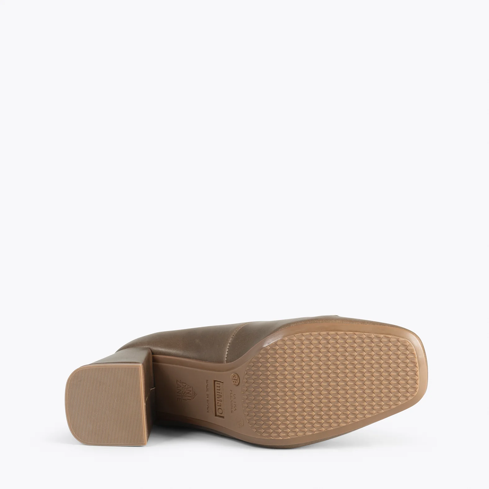 MÍA – Zapatos con tacón bloque TAUPE - Image 5