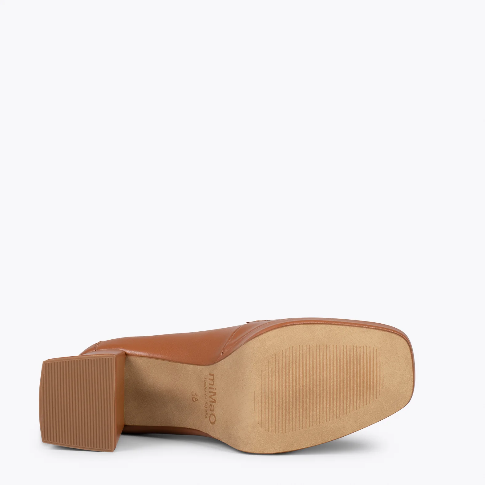 ANNETTE – Mocasines de mujer con tacón y plataforma CAMEL - Image 5