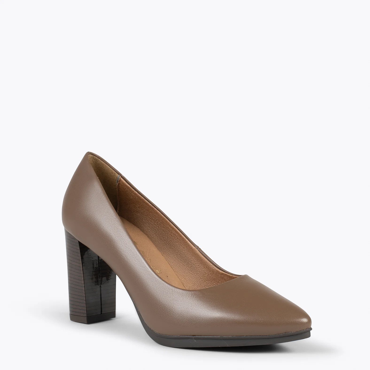 URBAN BRILLO – Zapatos de tacón alto de napa MARRÓN - Image 2