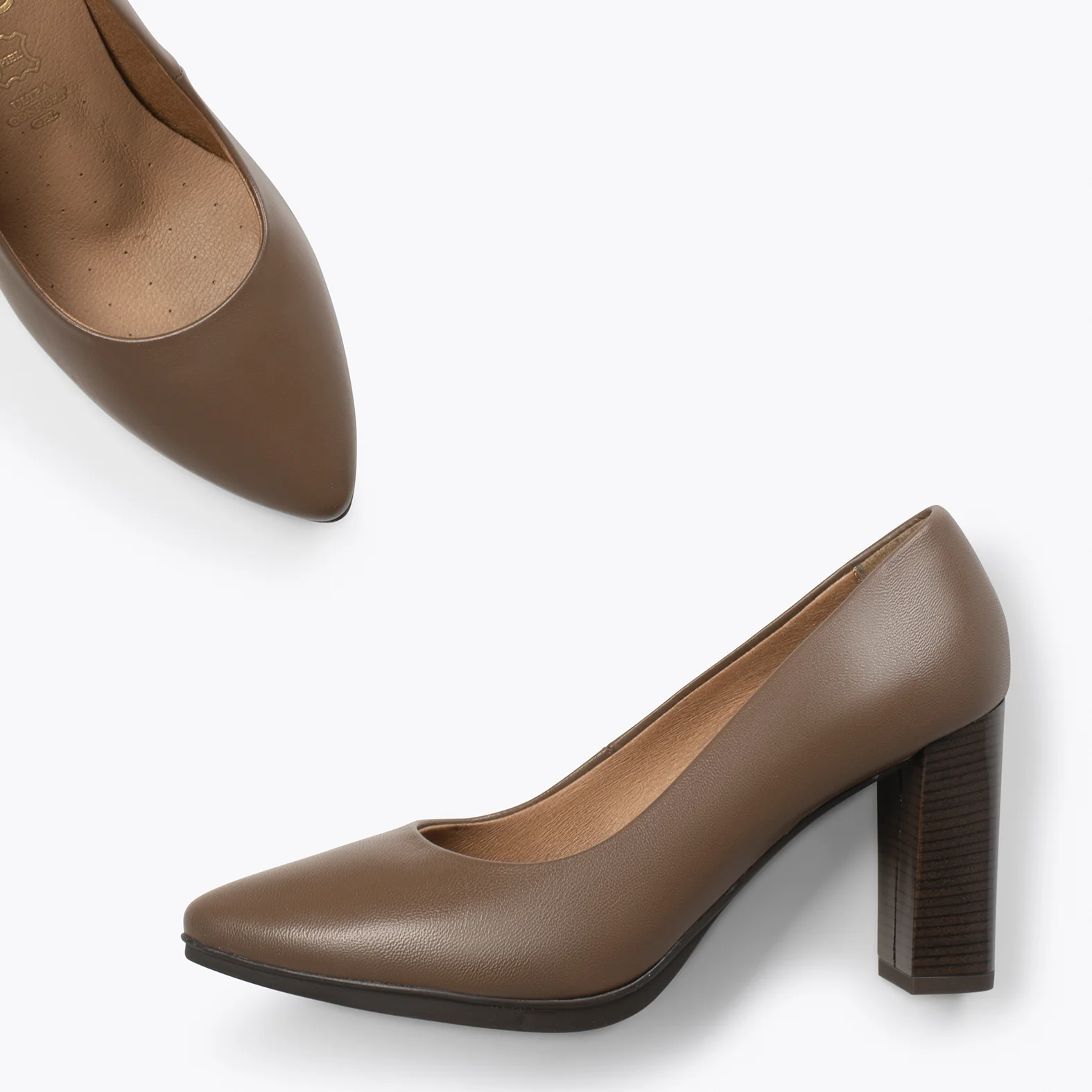 URBAN BRILLO – Zapatos de tacón alto de napa MARRÓN - Image 3