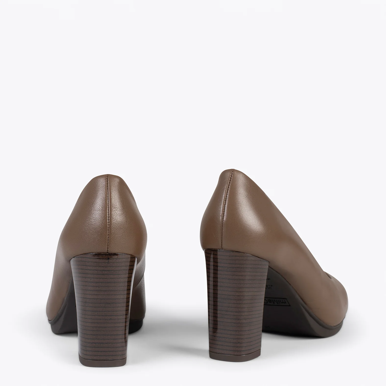 URBAN BRILLO – Zapatos de tacón alto de napa MARRÓN - Image 4