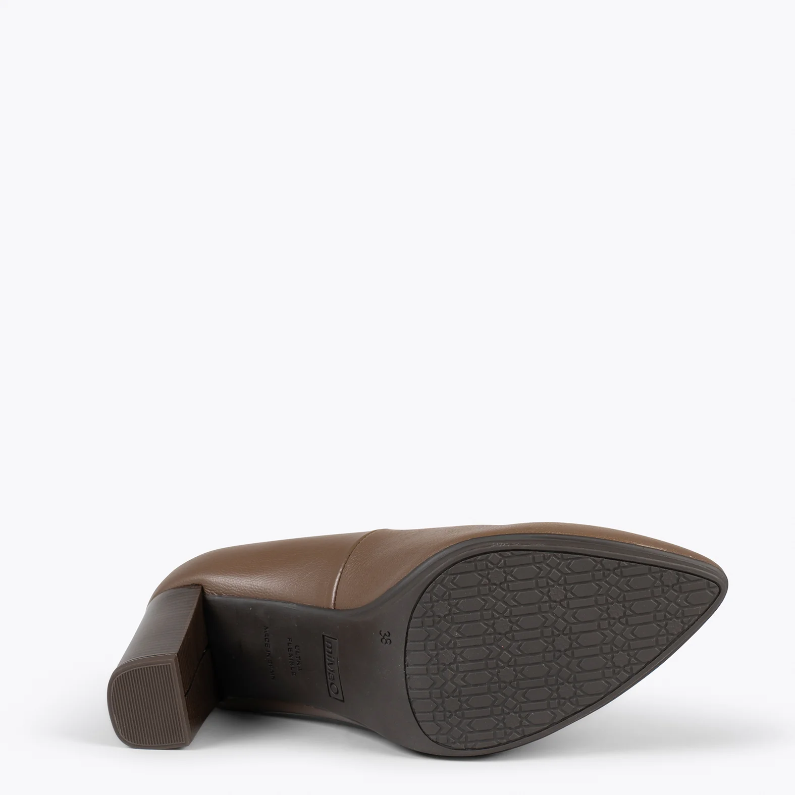 URBAN BRILLO – Zapatos de tacón alto de napa MARRÓN - Image 5