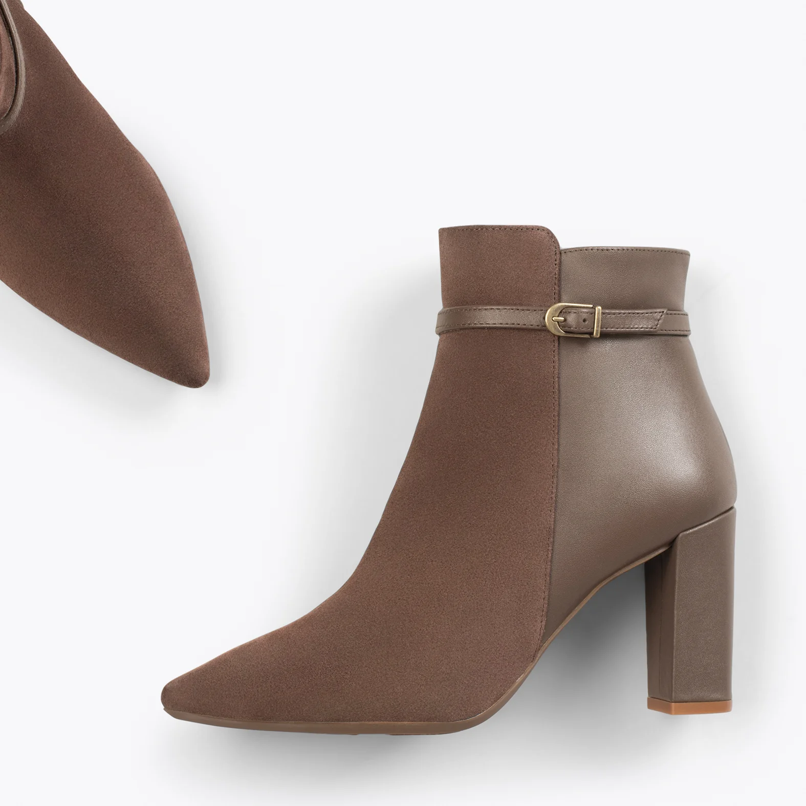 PRAGA - Botines de mujer con tacón MARRÓN - Image 3