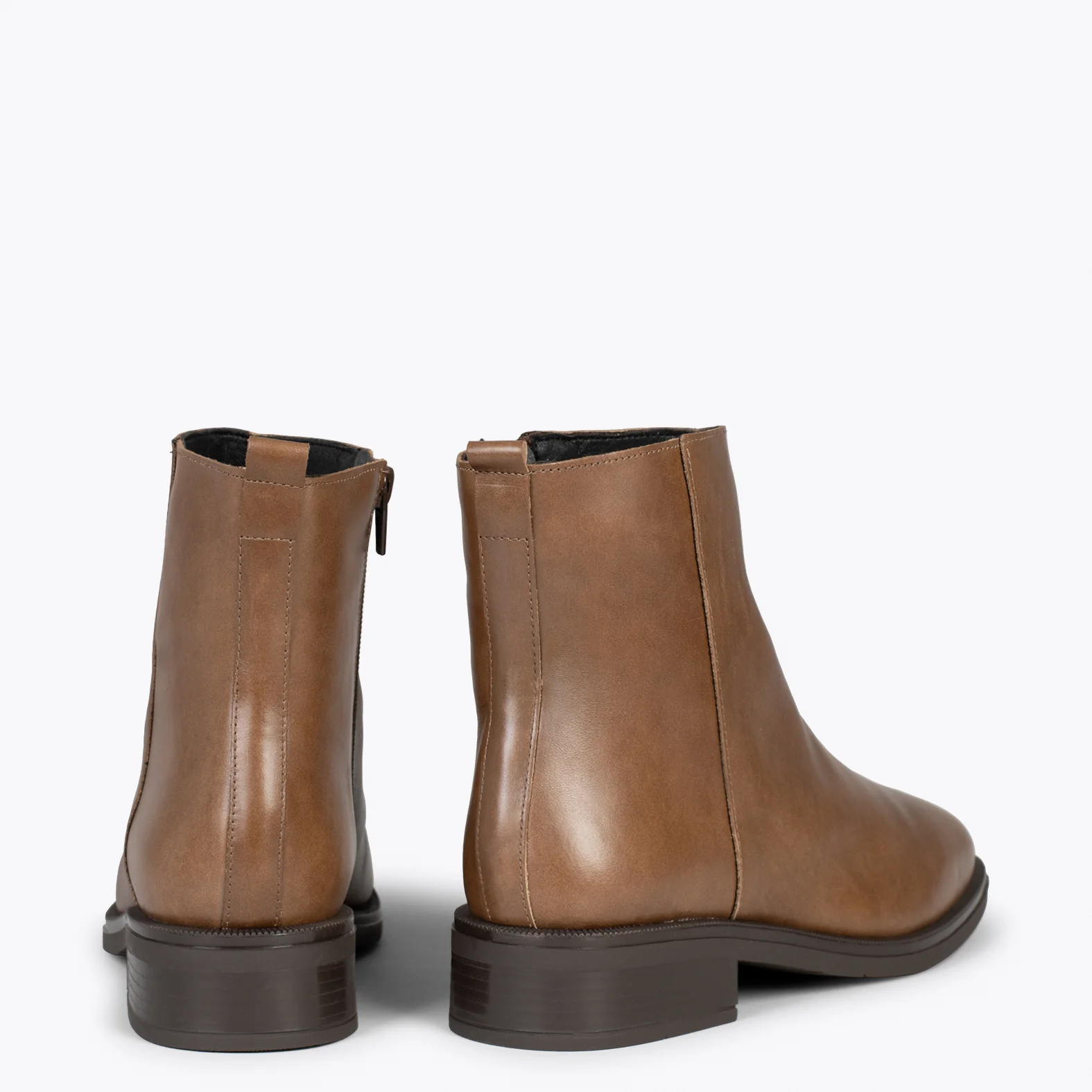MANCHESTER – Botines planos con cremallera TAUPE - Image 4