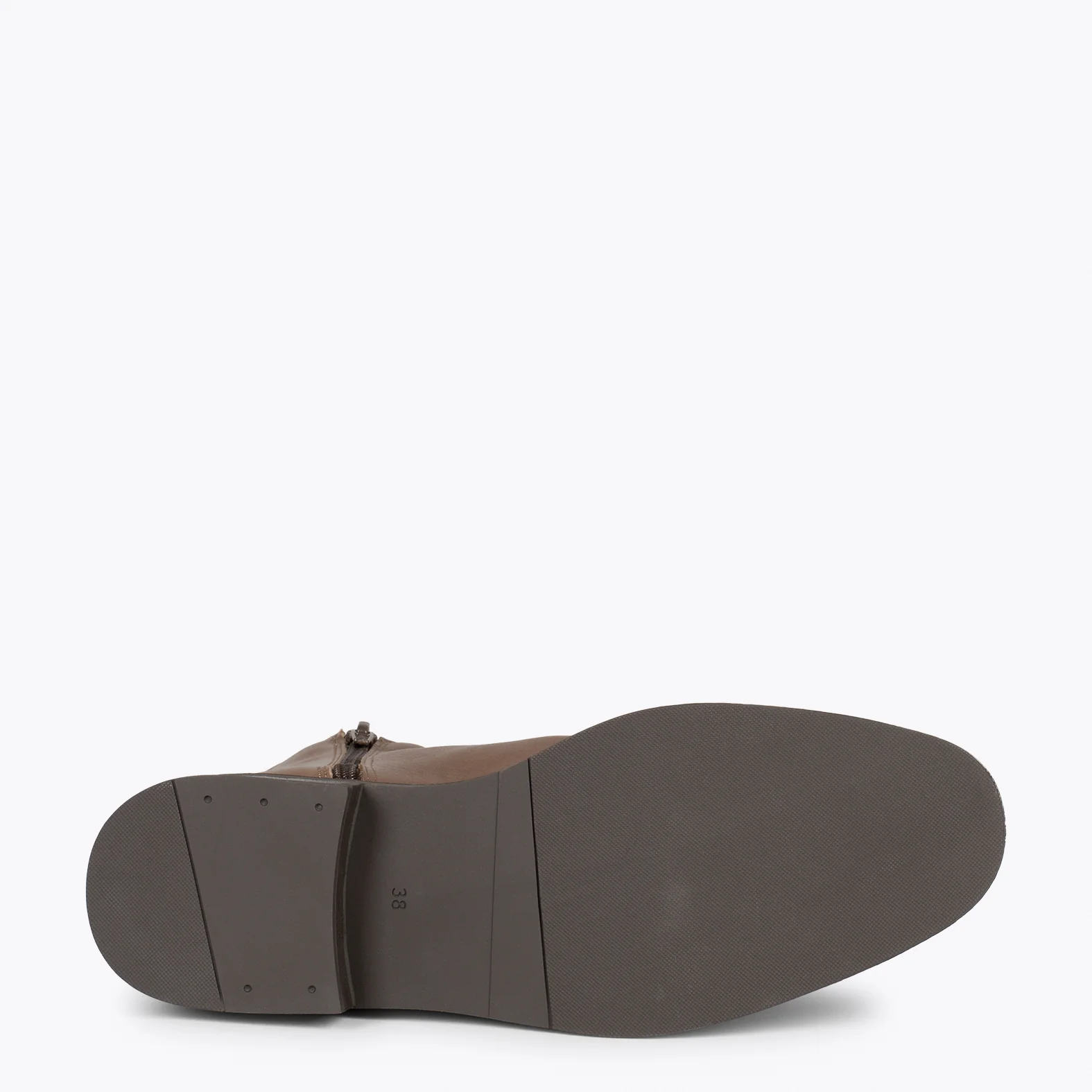 MANCHESTER – Botines planos con cremallera TAUPE - Image 5