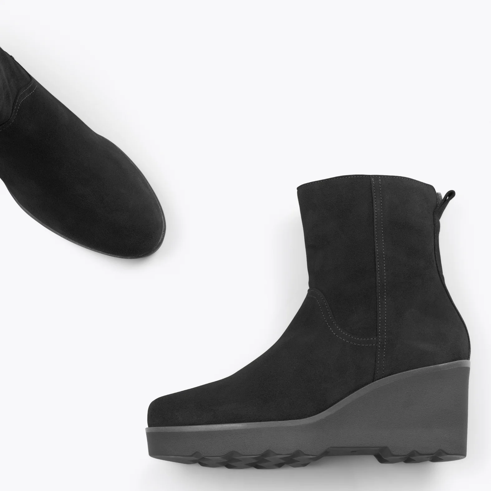 JEANS – Botines con caña media y plataforma NEGRO - Image 3