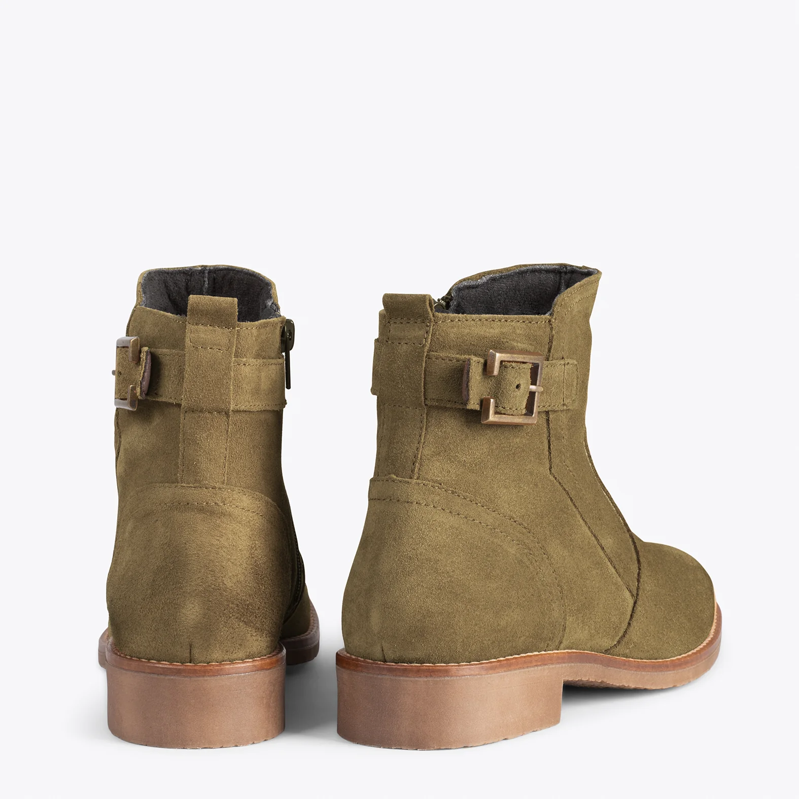 BIKER – Botines bajos con hebilla VERDE - Image 4
