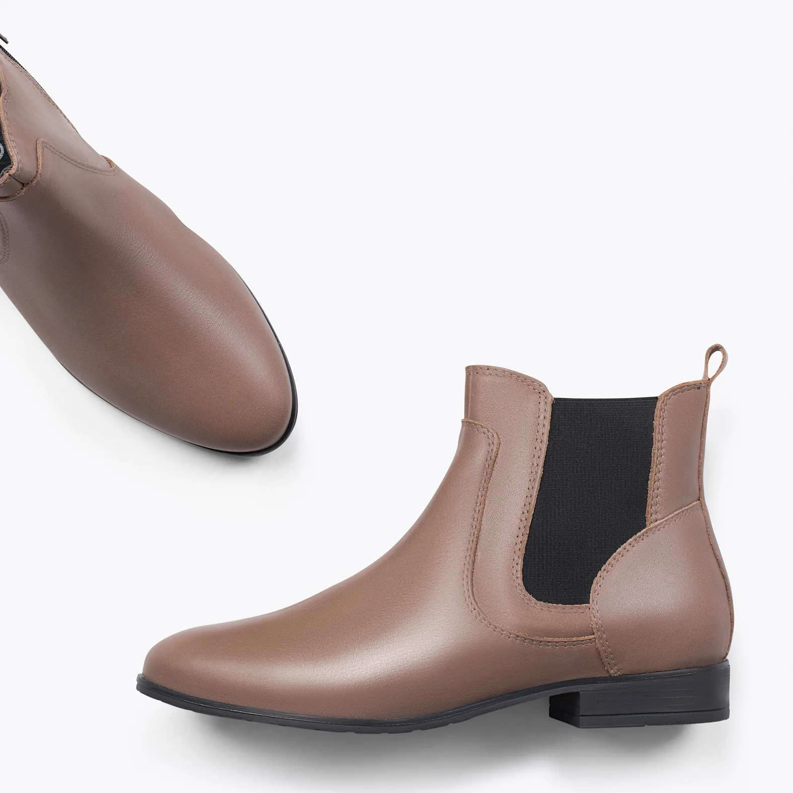 BRIGHTON – Botines planos para mujer TAUPE - Image 3