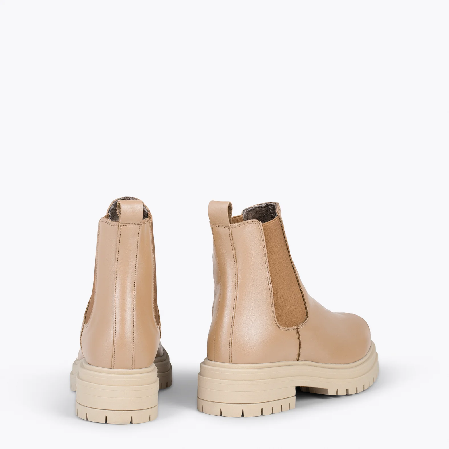 LEEDS – Botines de piel con plataforma NUDE - Image 4