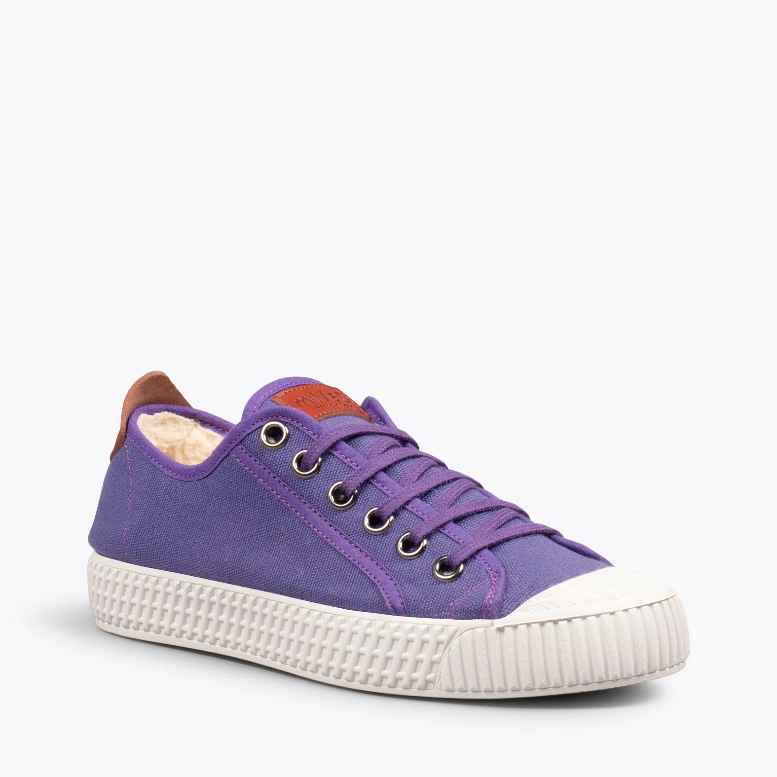 BAMBA – Zapatillas de lona hidrófuga con borreguito LILA - Image 2
