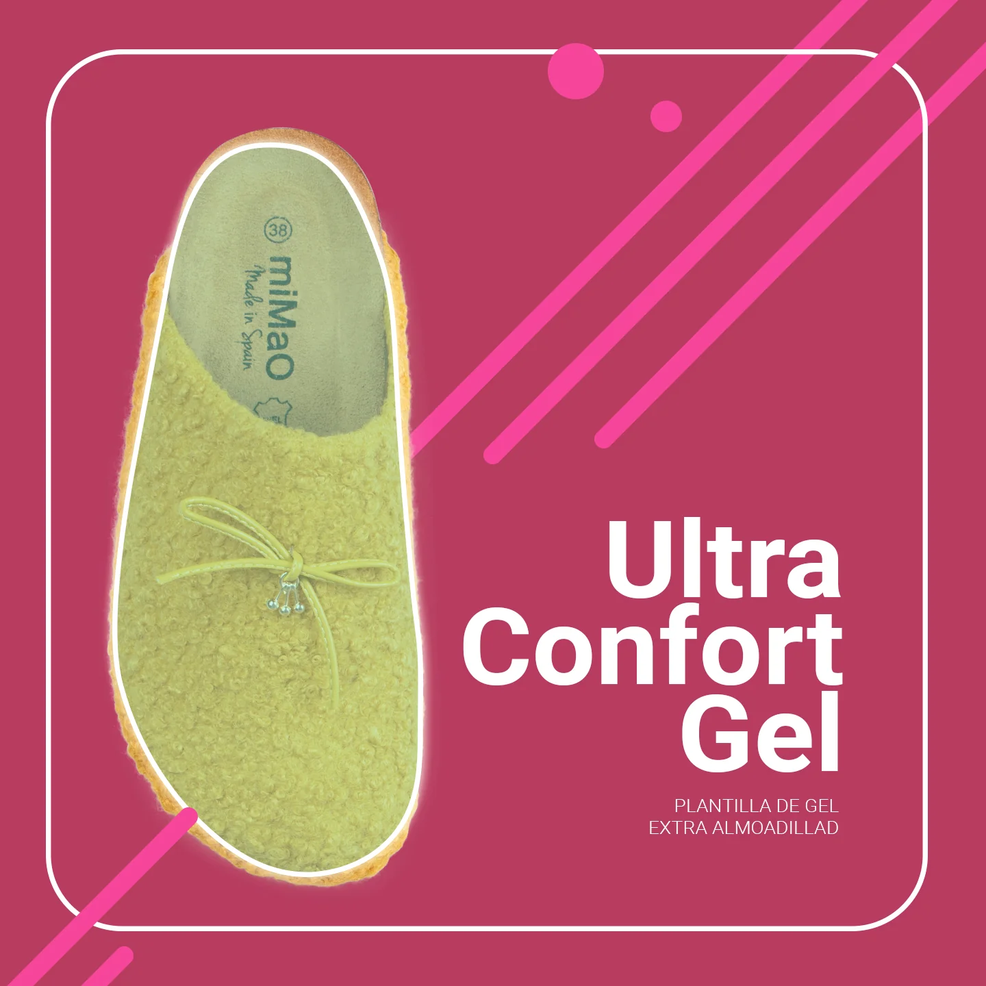 SWEET DREAMS – Zapatillas de estar por casa con lacito AMARILLO - Image 6