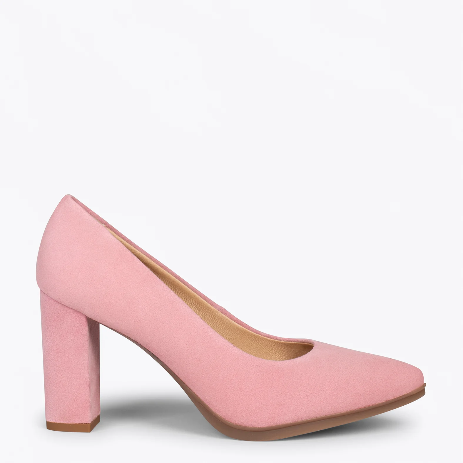 URBAN – Zapatos de tacón alto de ante ROSA