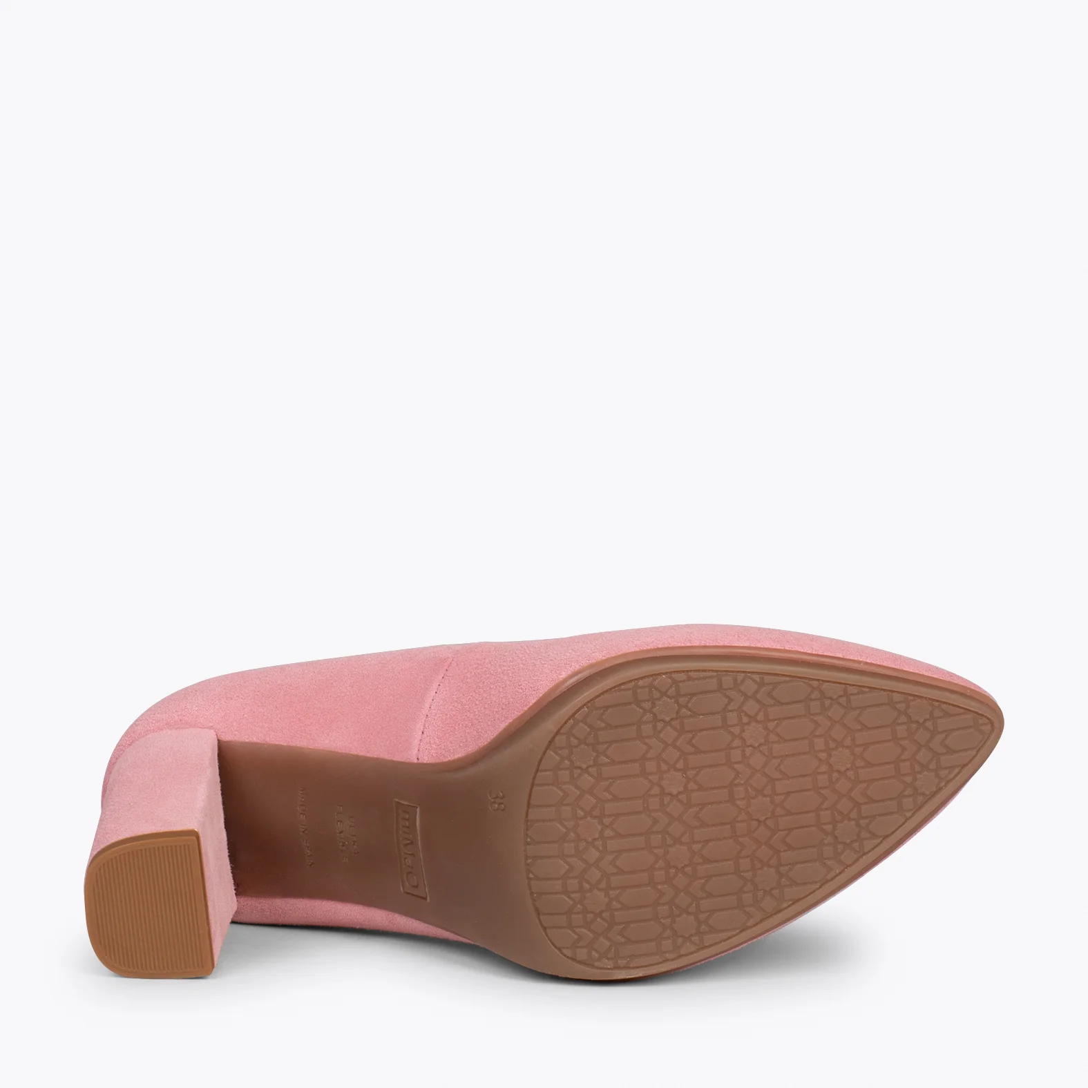 URBAN – Zapatos de tacón alto de ante ROSA - Image 5