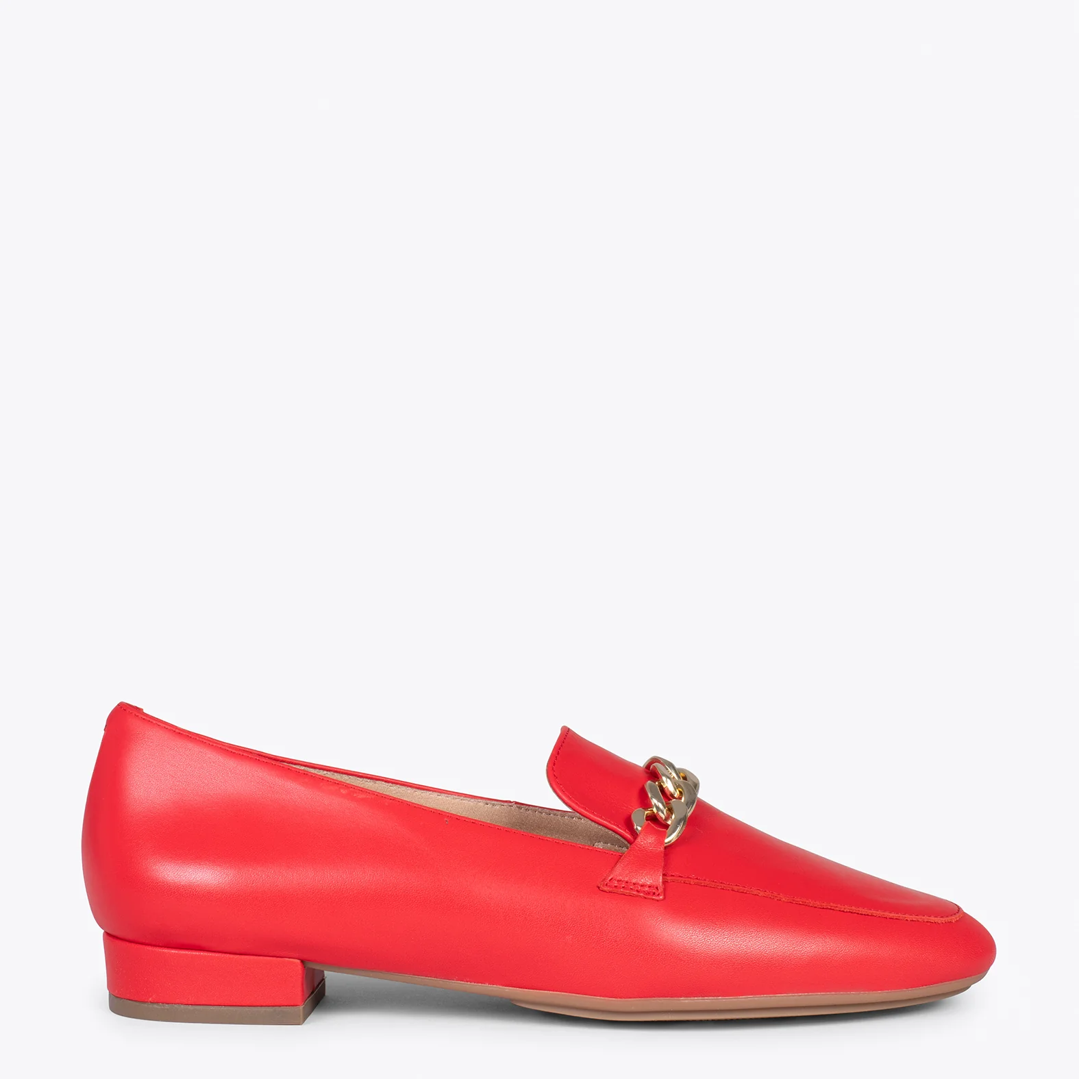 CHAIN - Mocasines planos de mujer ROJO