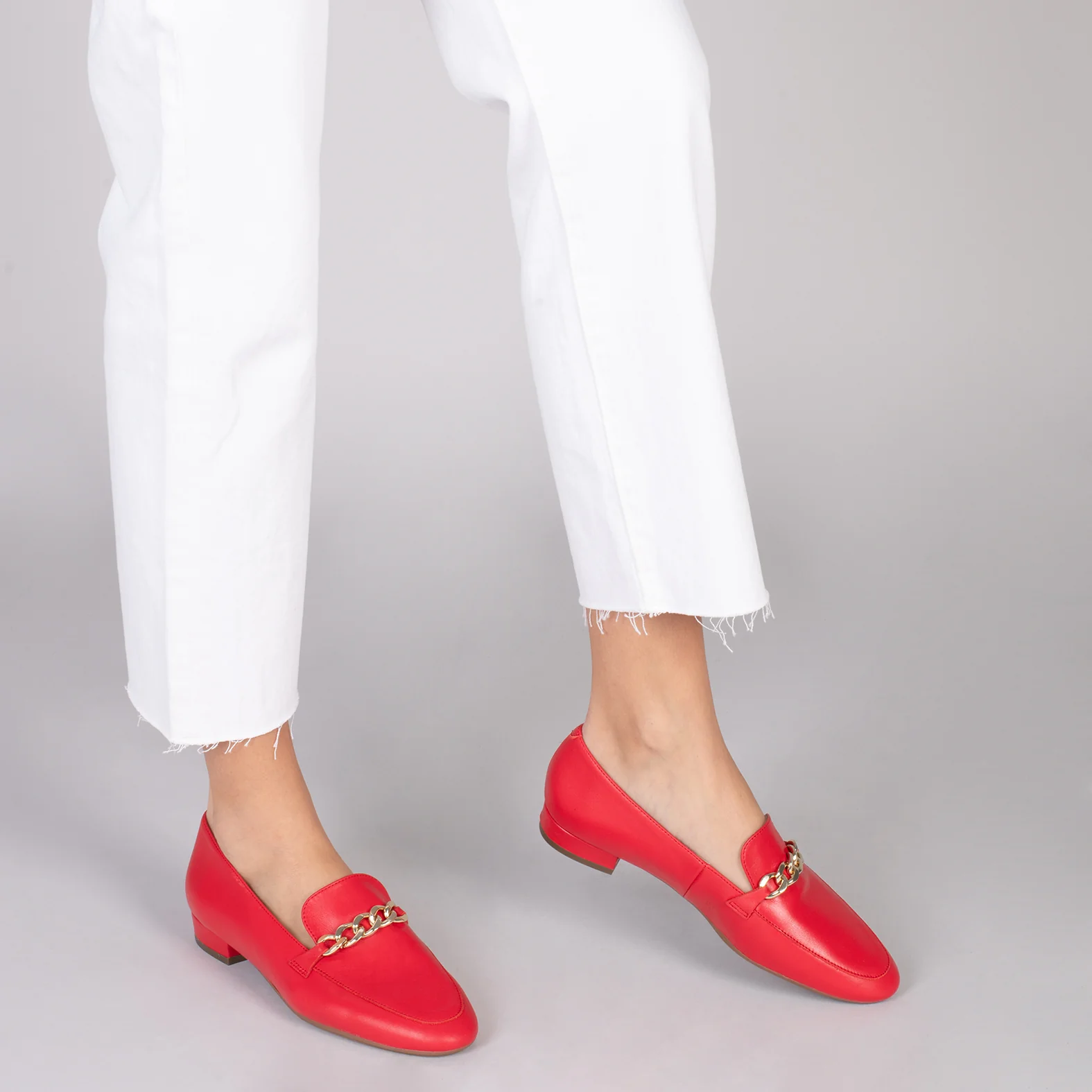 CHAIN - Mocasines planos de mujer ROJO - Image 6