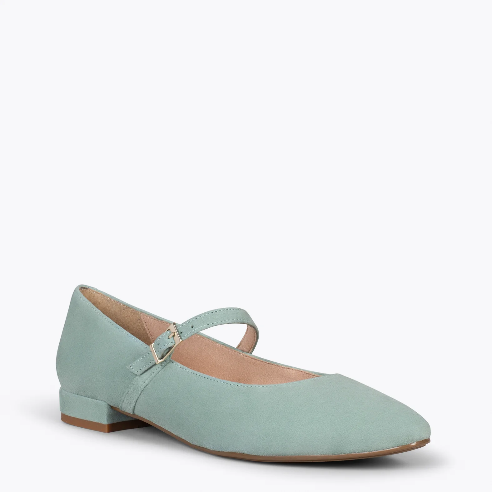 MERCEDITAS - Zapatos planos con hebilla VERDE AGUA - Image 2