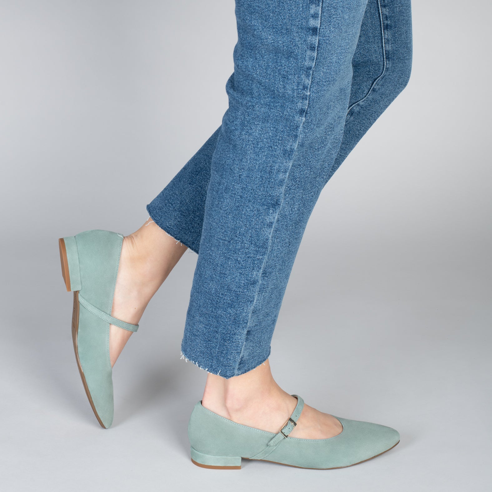 MERCEDITAS - Zapatos planos con hebilla VERDE AGUA - Image 6