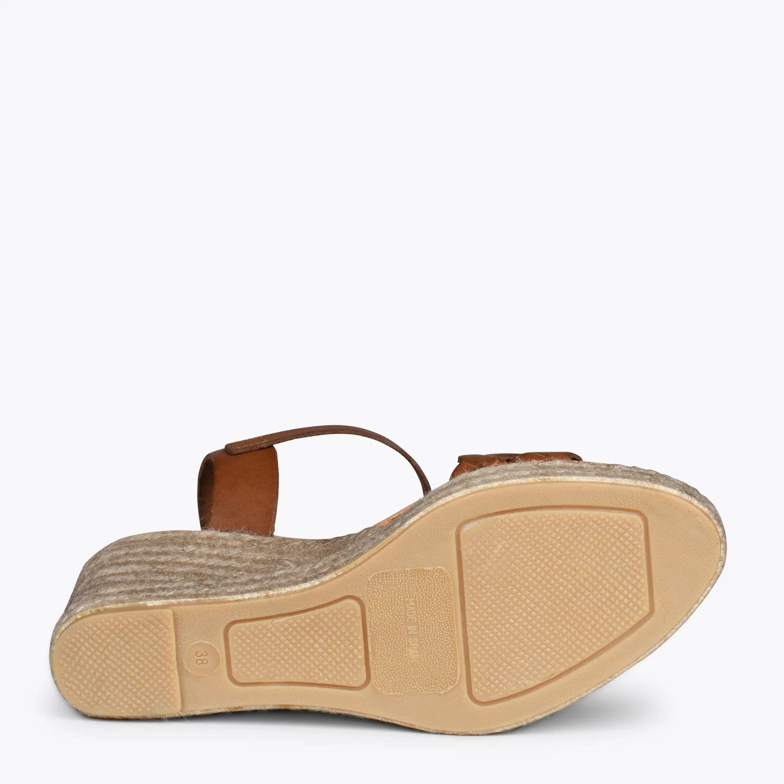 OASIS – Cuñas de esparto tostado con trenza MARRÓN - Image 5