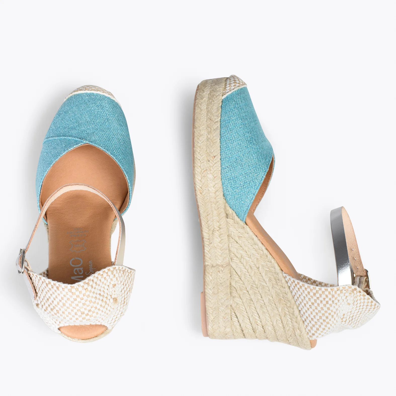CONIL – Cuñas de esparto AZUL de lino - Image 3